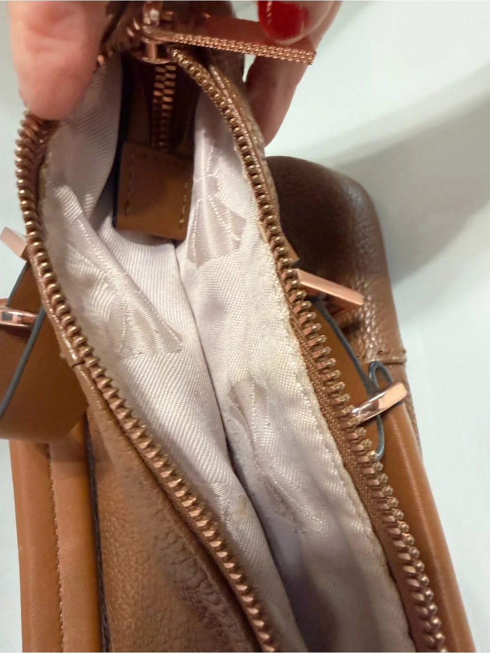 Ted Baker Classic Women's Top-Handle Leather Tote in Cognac